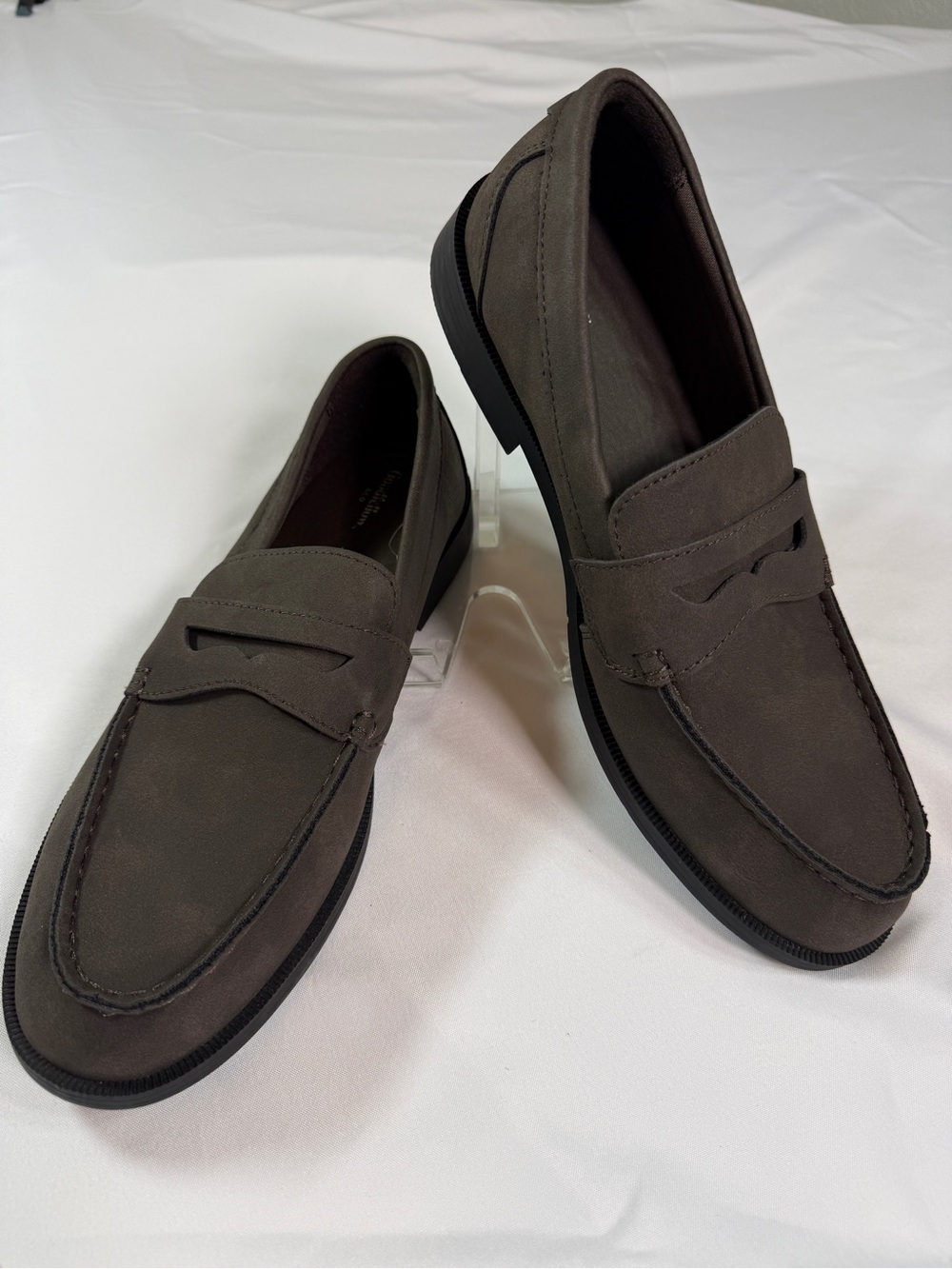 Goodfellow & Co Dark Brown Faux Suede Slip-on Penny Loafers Size 10 NWOT